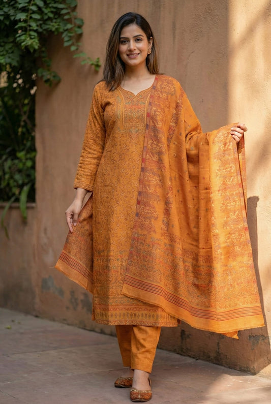 Orange Gold Embroidery